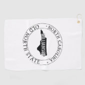 North Carolina Golf Towel State Personalized Golfhanddoek (Horizontaal)