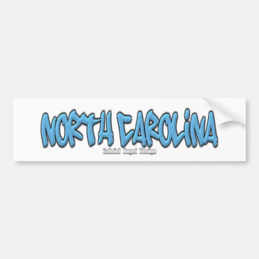 North Carolina Graffiti Bumpersticker (Voorkant)