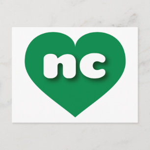 North Carolina green hart - Ik hou van nc Briefkaart