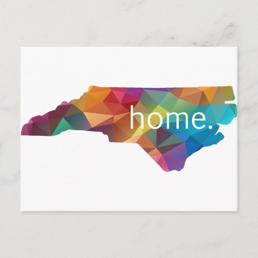 North Carolina HOME Low Poly Briefkaart (Voorkant)
