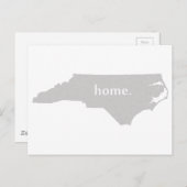North Carolina home silhouette state map Briefkaart (Voorkant / Achterkant)