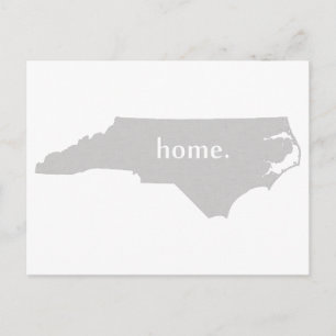 North Carolina home silhouette state map Briefkaart