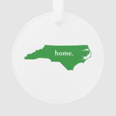 North Carolina home silhouette state map Ornament (achterkant)