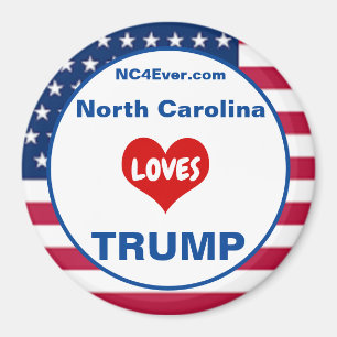 North Carolina HOUDT VAN TRUMP Patriottische Koelk Magneet
