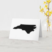 North Carolina in Black en White Kaart (Gele Bloem)