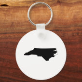 North Carolina in Black en White Sleutelhanger (Voorkant)