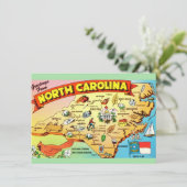 North Carolina kaart bewegende aankondiging (Staand voorkant)