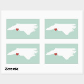 North Carolina Liefde -  Sticker (Vel)