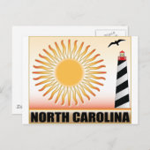 North Carolina Lighthouse Sun Briefkaart (Voorkant / Achterkant)