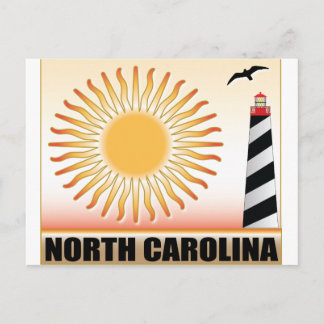 North Carolina Lighthouse Sun Briefkaart