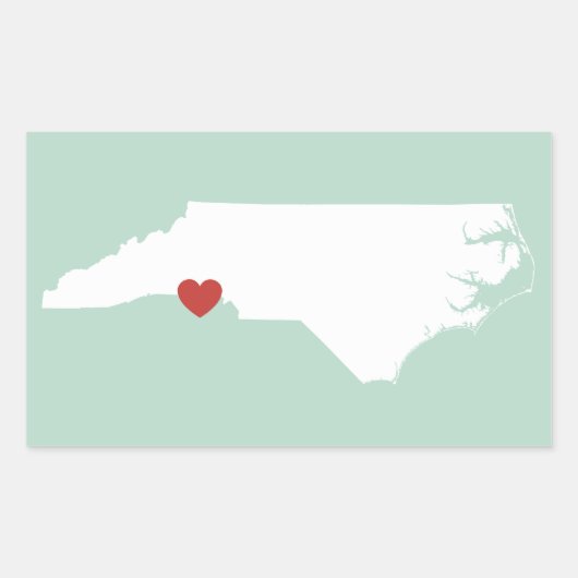 North Carolina Love - Autocollant personnalisable (Devant)