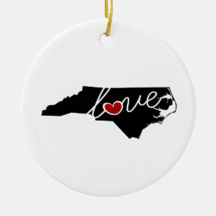 North Carolina Love. Geschenken voor NC-overs Keramisch Ornament