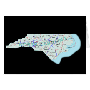 North Carolina Map Card