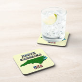 North Carolina Map en Text Drankjes Onderzetter (Rechterzijde)