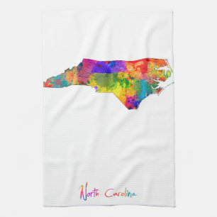 North Carolina Map Theedoek