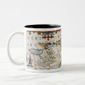 North Carolina, met de titel "Virginiae item et Fl Tweekleurige Koffiemok (Links)