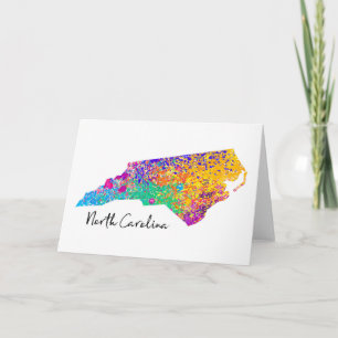 North Carolina Modern Map Kaart
