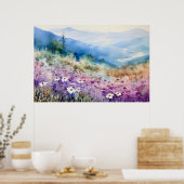 North Carolina Mountain Landscape Art Poster (Keuken)