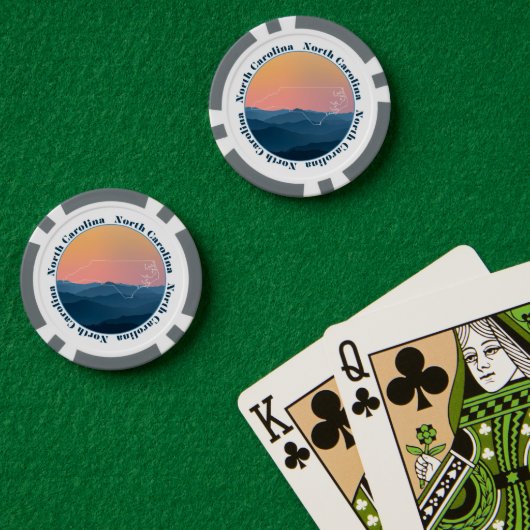 North Carolina Mountains Poker Chips (Pokertafel (Dubbel))