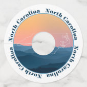 North Carolina Mountains Wijnglaslabel (Achterkant)
