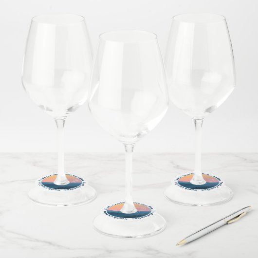 North Carolina Mountains Wijnglaslabel (Set)