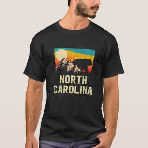 North Carolina Natuur Wild Beer Retro Sunset Hikin T-shirt