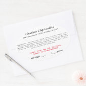 North Carolina NC Cottage Law Étiquette boulangeri (Enveloppe)