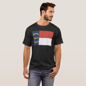 North Carolina NC State Vlag Verenigde Staten T-shirt (Voorkant volledig)