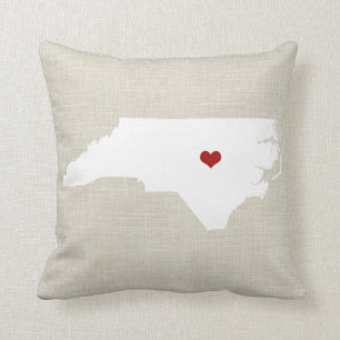 North Carolina New Home State Pillow 16 x 16 inch Kussen