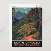 North Carolina, Opa berg, Reizen Briefkaart (Voorkant / Achterkant)