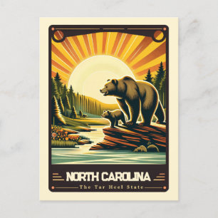 North Carolina Ouderwetse Vaderlandslievende Gee Briefkaart
