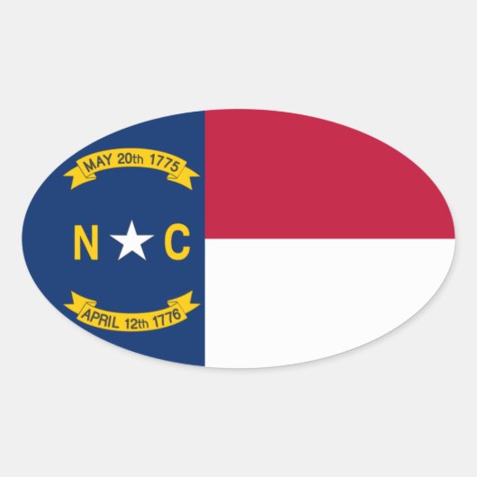 North Carolina Oval sticker (Voorkant)
