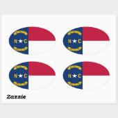 North Carolina Oval sticker (Vel)