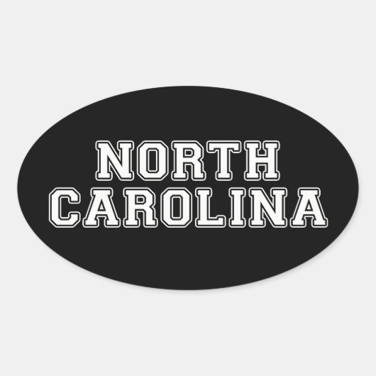 North Carolina Ovale Sticker (Voorkant)