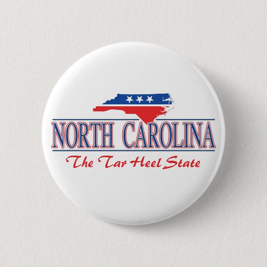 North Carolina Patriotic Buttonnen Ronde Button 5,7 Cm (Voorkant)