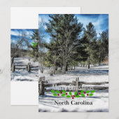 North Carolina, Prettig kerstfeest, Feestdagenkaart (Voorkant / Achterkant)