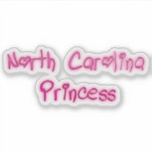 North Carolina Princess Sticker (Voorkant)