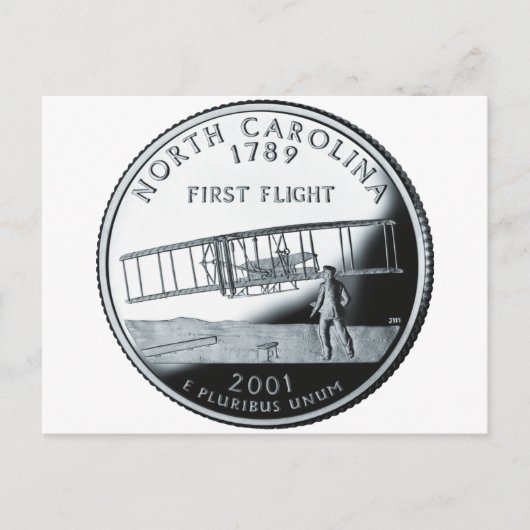 North Carolina Quarter Briefkaart (Voorkant)
