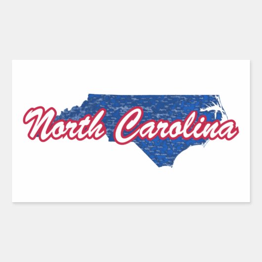 North Carolina Rechthoekige Sticker (Voorkant)