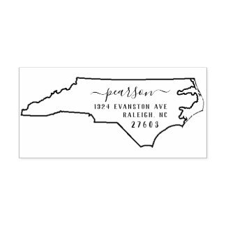 North Carolina Retouradresstempel Zelfinkt Zelfinktende Stempel