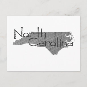 North Carolina Shaped Gray Chalkboard Naam Briefkaart