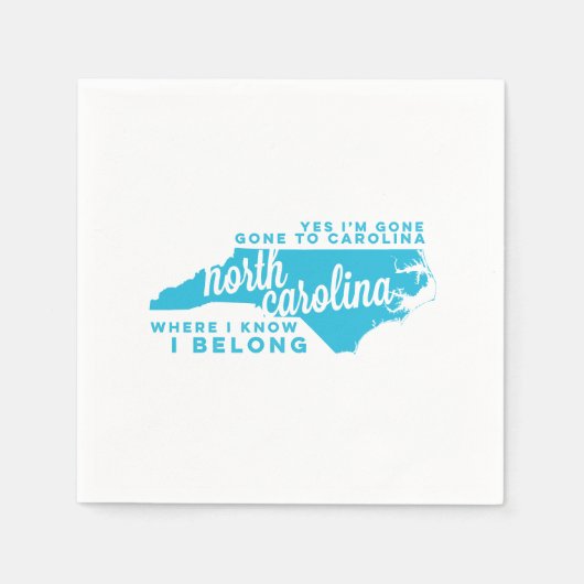 north carolina | songtekst | Hemelsblauw Servetten (Voorkant)