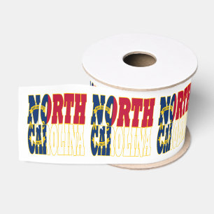 North Carolina staatsvlag typografie ontwerp Grosgrain Lint