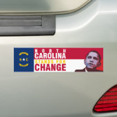 North Carolina Stands for Change - Bumpersticker (Op auto)