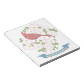 North Carolina State Cardinale Bird Dogwood Flower Notitieblok (Schuin)