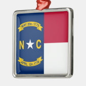 North Carolina State Flag Ceramic Ornament (Links)