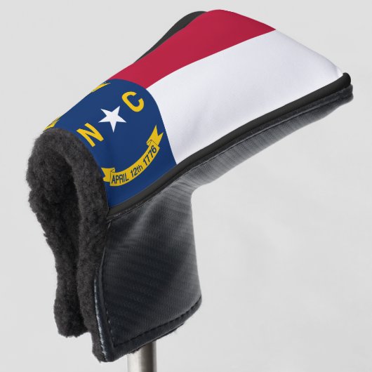 North Carolina State Flag Golf Head Hoesje Golfheadcover (3/4 voorkant)
