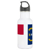 North Carolina State Flag Liberty Bottle Waterfles (Achterkant)