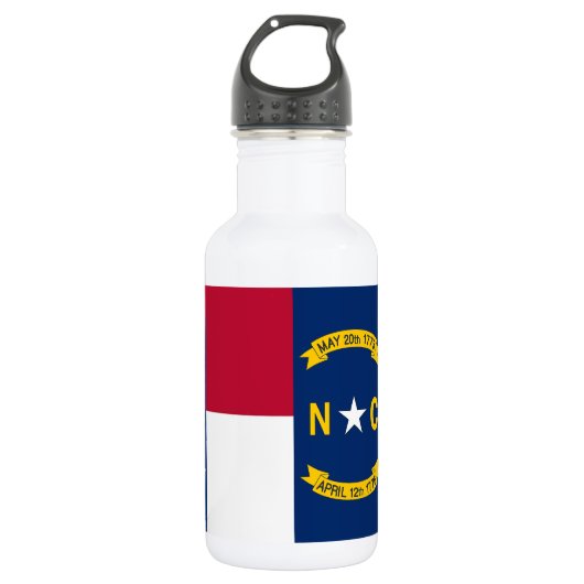 North Carolina State Flag Liberty Bottle Waterfles (Voorkant)
