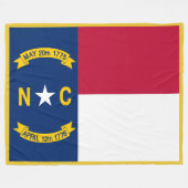 North Carolina State Flag Print Patriot Fleece Deken (Voorkant (Horizontaal))